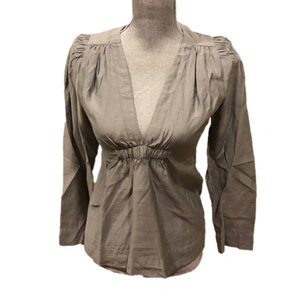 Casch Copenhagen silver silk blouse